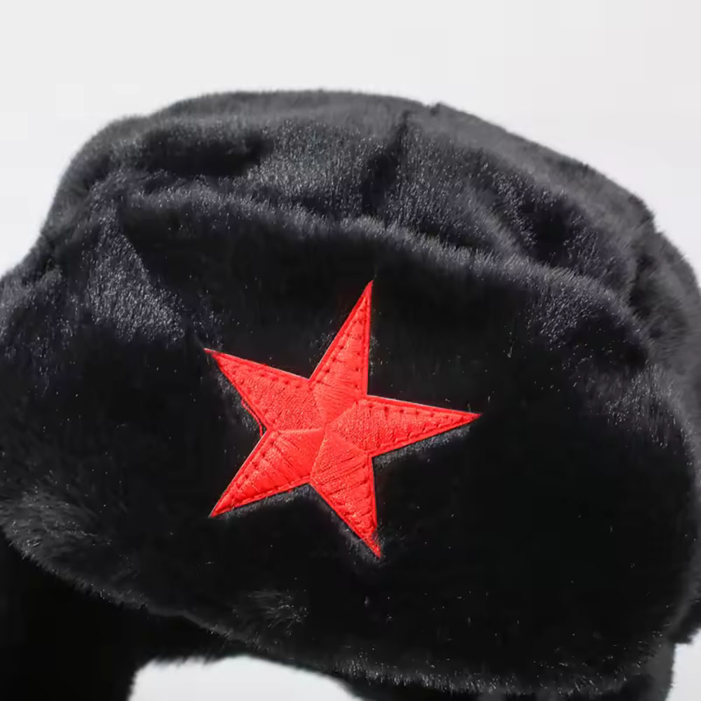 Trapper Hat Ear Flap - Мужская зимняя шапка-ушанка «Пентаграмма» в стиле
